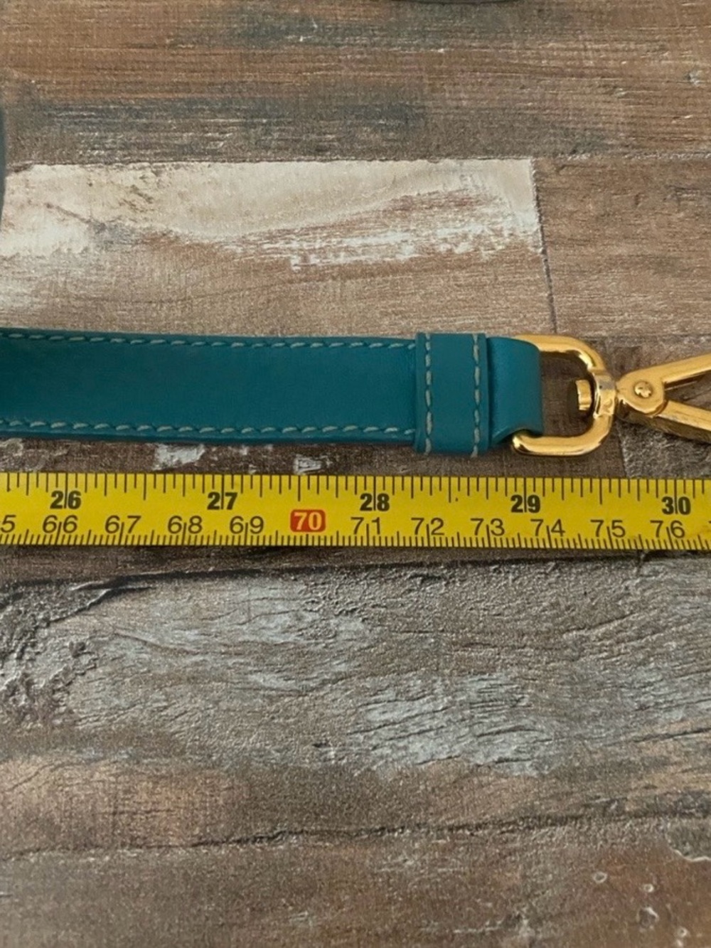 Prada Turquoise /Teal Green Leather Strap Replacement with Gold-Tone Hardware - Picture 9 of 12